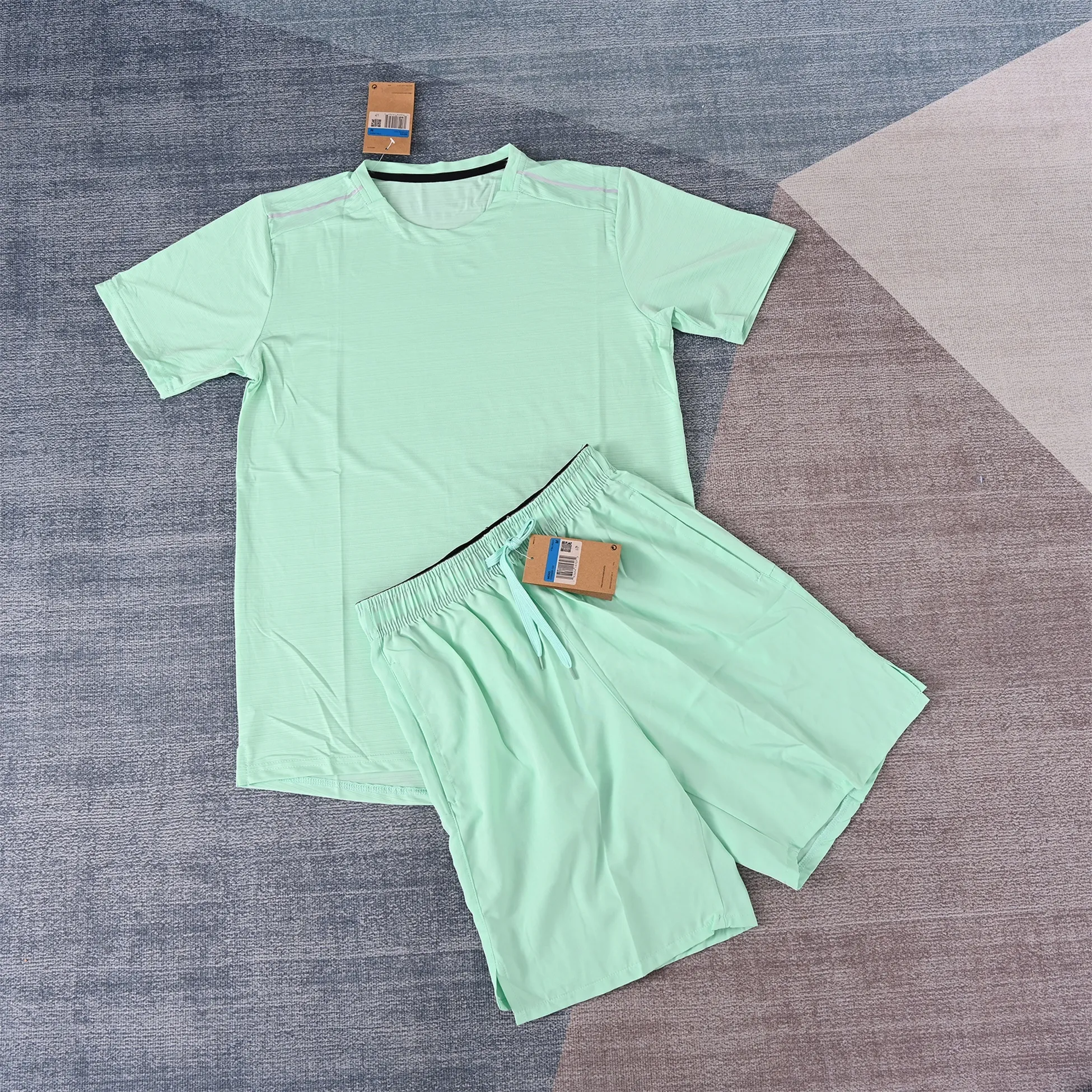 Ensemble maillot et short de football  pour homme, survêtement de sport, manches courtes, 100 % coton, impression